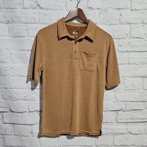 Ascend Men's Short Sleeve Performance Polo in Caramel